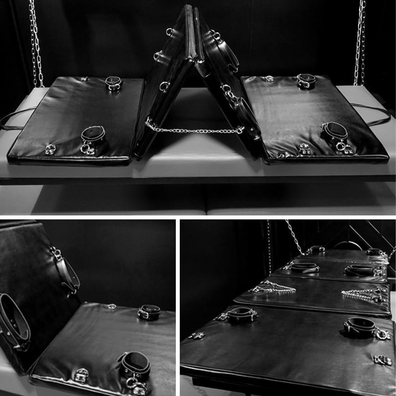 Bondage BDSM Sex Furniture,Leather, Fetish,Portable Collapsible Hand/ Ankle Cuff gallery