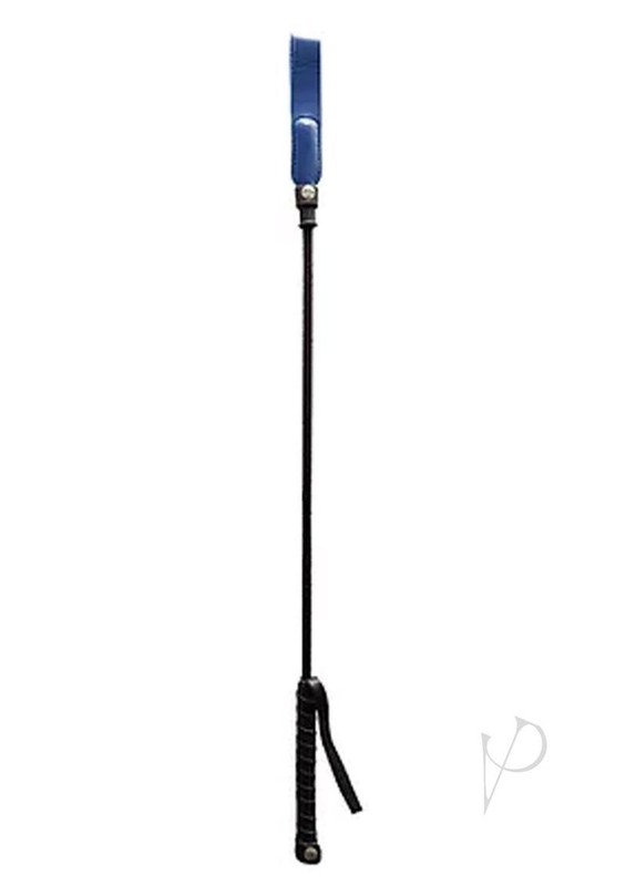 Rouge Leather Riding Crop with Slim Tip – Blue