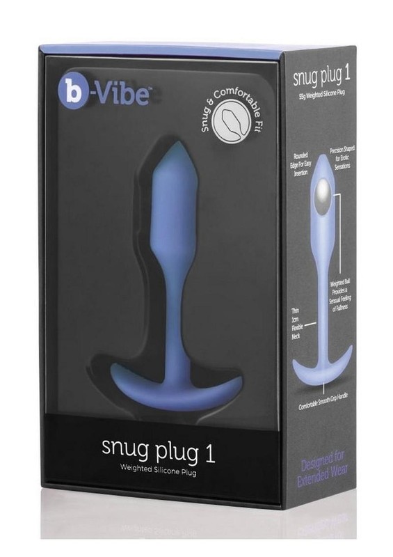 B-Vibe Snug Plug 1 Silicone Weighted Butt Plug – Violet