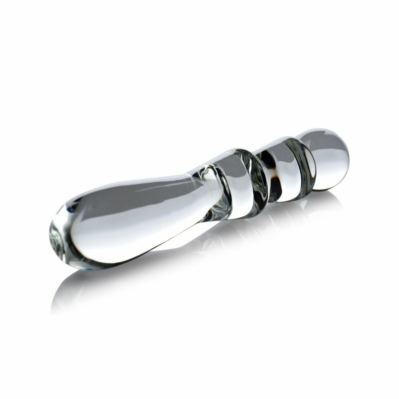 Erotic-Glass-Dildo-Anal-Vaginal-Plug-Realistic-Smooth-Shaft-Anal-Dong gallery