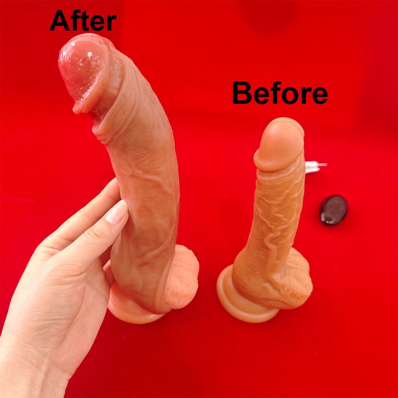 Big 8in Vibrating Penis Sheath Sleeve Extension Extender Thick Cock Girth Condom gallery