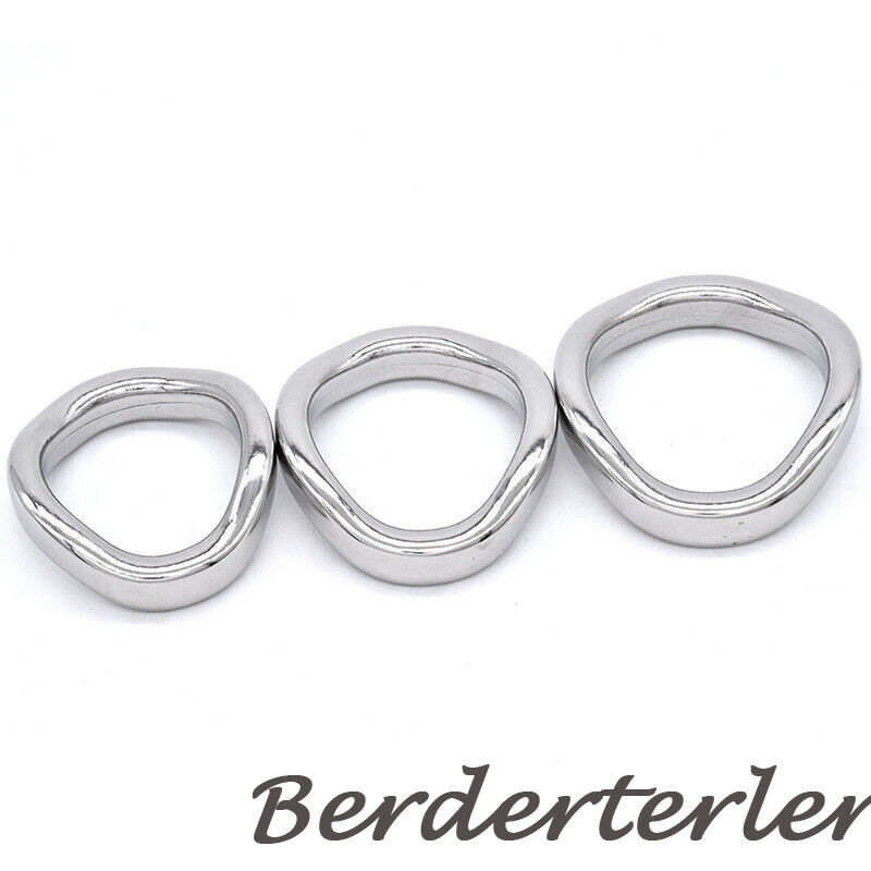 Curved Stainless Steel Penis Ring Weighted Delay Training Cock Ring For Men gallery