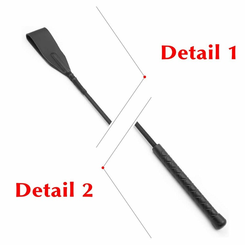 Faux Leather Braided Whip Riding Crop Flogger Queen Restraint Toy BDSM Cosplay gallery