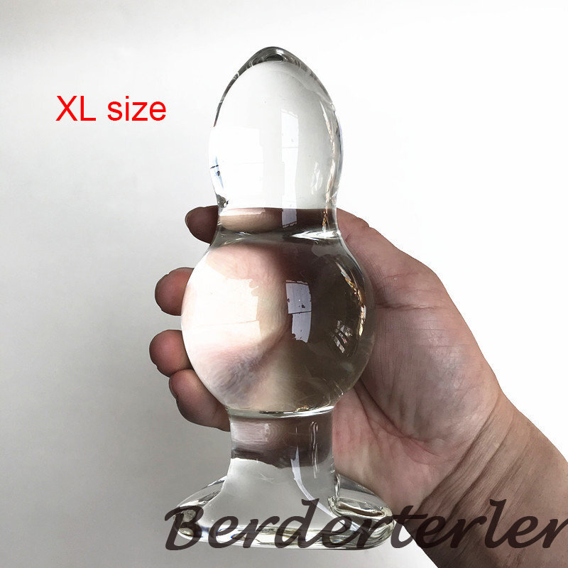 68mm Big Glass Plug Anal Dilation Huge Anal Ball Glass Butt Plug Large Sex Toys