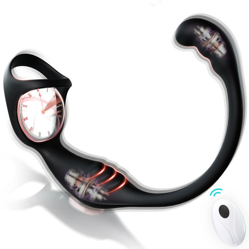 Remote Control with Vibrating Penis Ring Anal Vibrator Delay Ejaculation for Men