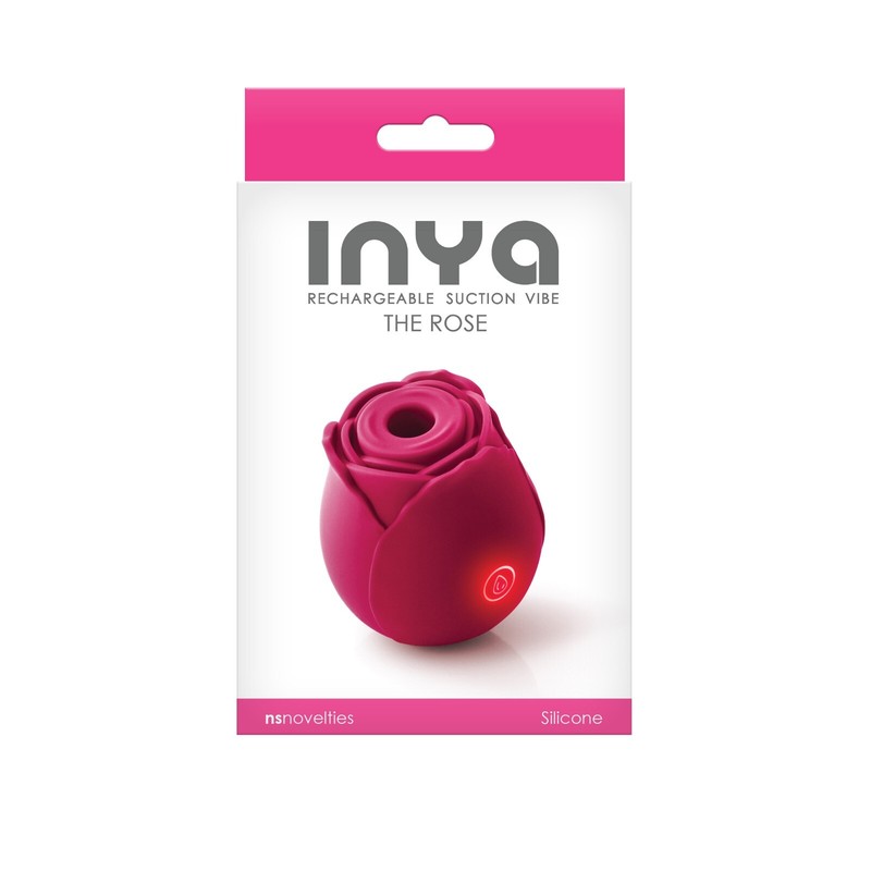 NS Novelties Inya The Rose Rechargeable Suction Vibe Red – Clitoral Vibrator