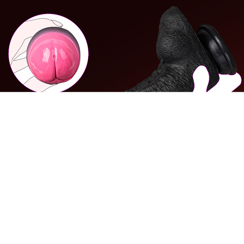 Black Realistic Dildo Penis Liquid Silicone Strong Suction Cup Sex Toy for Adult gallery