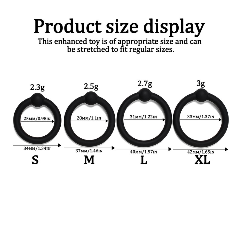4PCS Cock Rings Delay Ball Stretcher Silicone Penis Rings Super Stretchy Sex Toy gallery