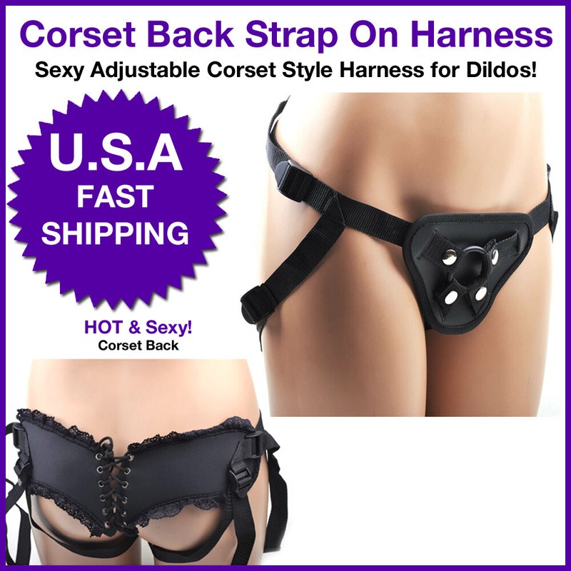 Lesbian Corset Strap-On Penis Dildo Harness Underwear Adult fantasy fetish sex
