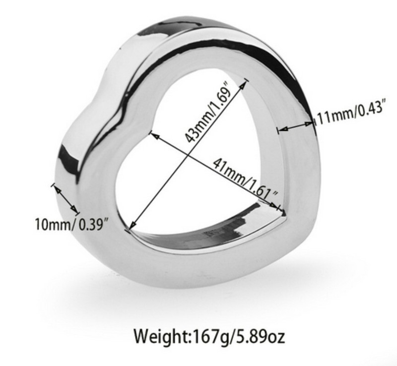 Cock Ring Stainless Steel Ball Stretcher Scrotal Bondage Metal Chastity Devices