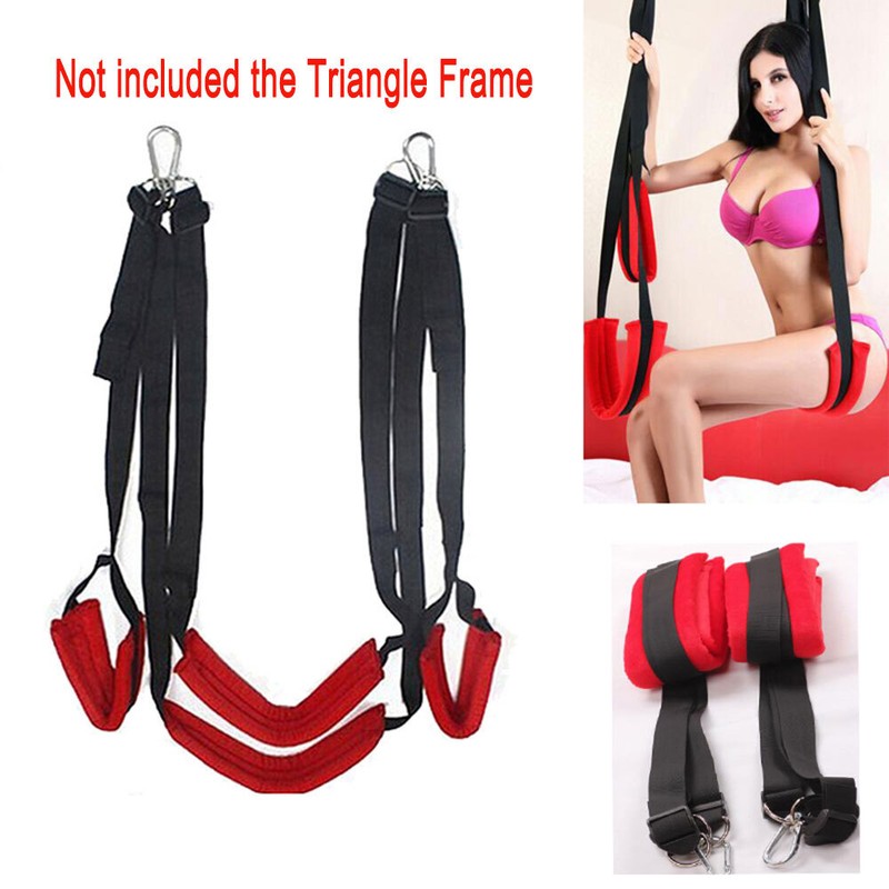 Stainless Sex Triangle Frame&Spring Bondage Love Rrestraint Swing Hanging Couple