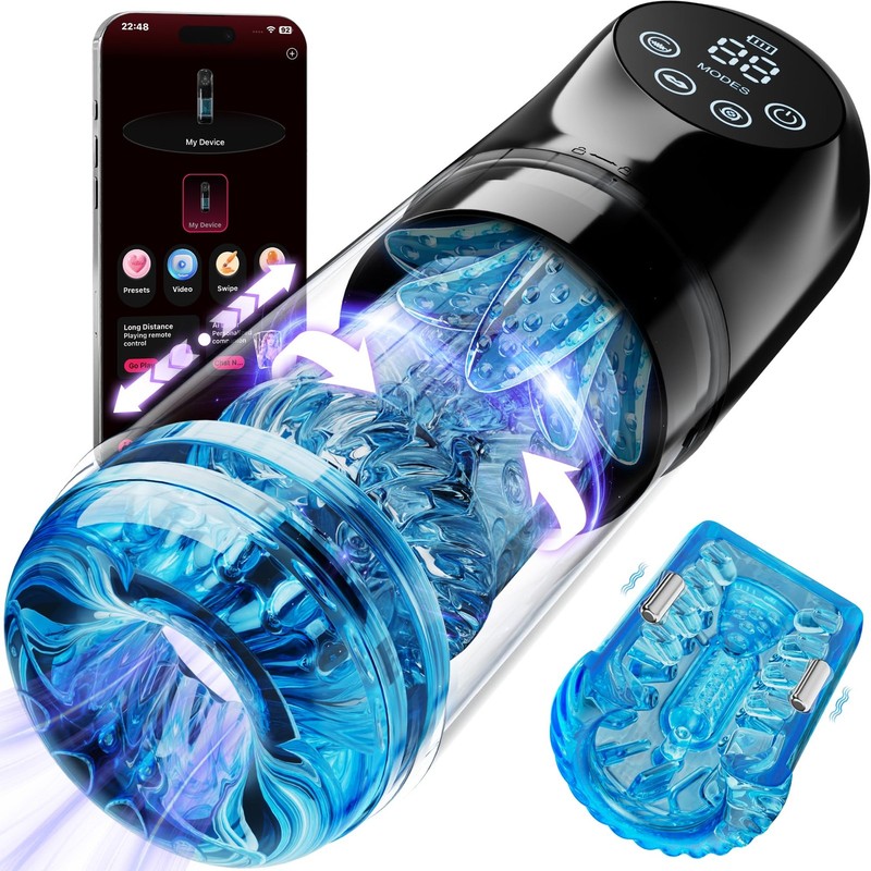 Male Masturbator Sex Toys for Men – AI Sync Male Sex Toy 9S Penis Pump 9 Thr…