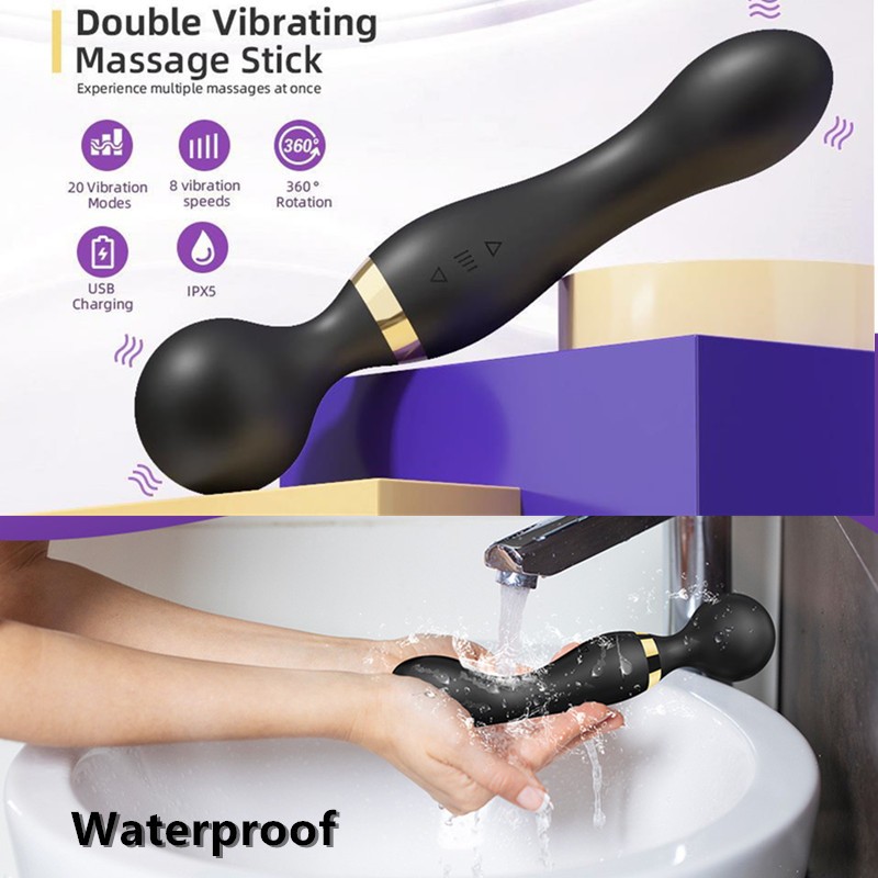Multi-Speed Cordless Massager Wand Vibrating Massage Full Body Therapy Sex Toys