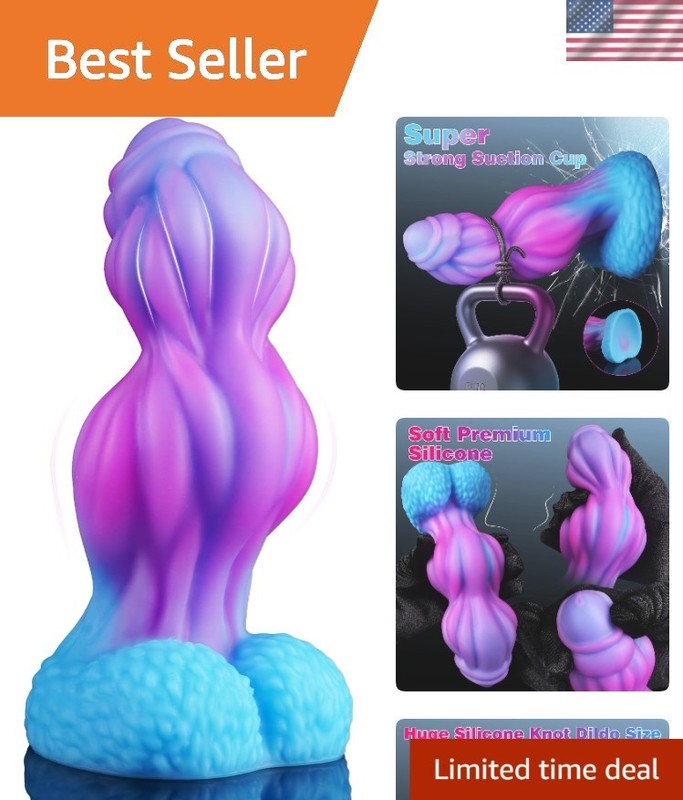 Body-Safe Huge Knot Dildo with Suction Base – Perfect for Fun Alone or Together
