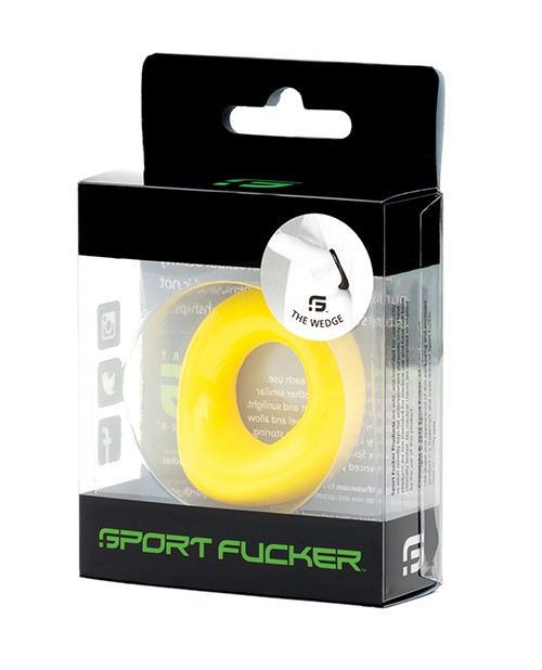 Penis Ring Body-Safe C-Ring Yellow Sport Loveer Wedge Stretch