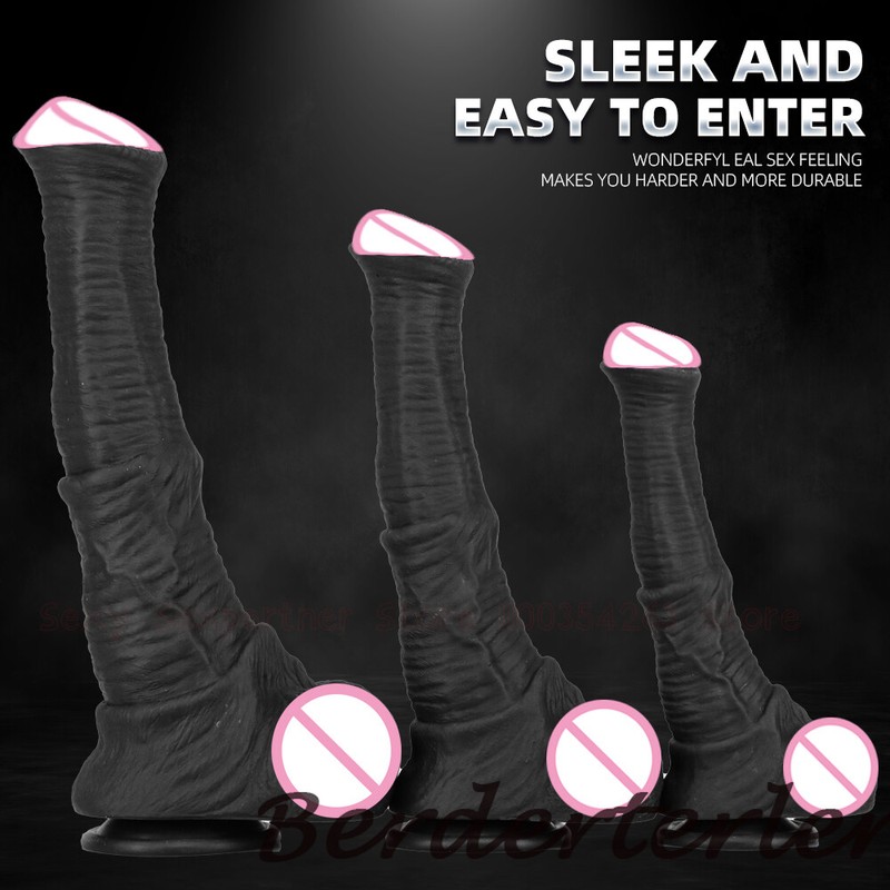 Huge Dildo Realistic Penis Giant Dildo Big Suction Cup Anal Masturbator Sex Toy gallery