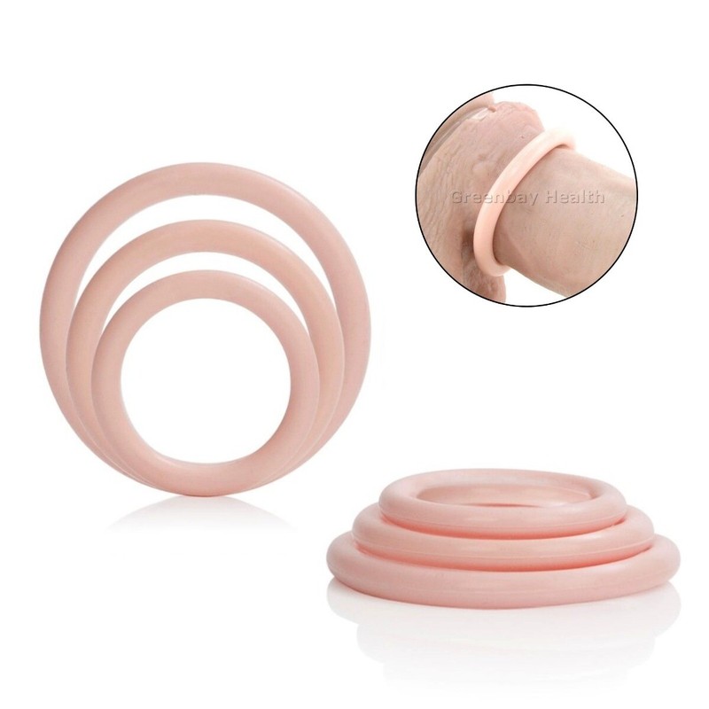 3PC Silicone Penis Support Cock Rings Male Erection Enhancer Prolong Delay Sex