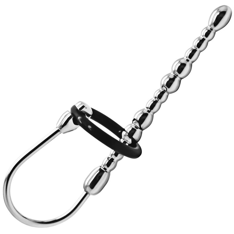 Scorpions Tail Penis Plug with Ring, Surgical Steel 4.5 Inch Male Urethral Plug gallery