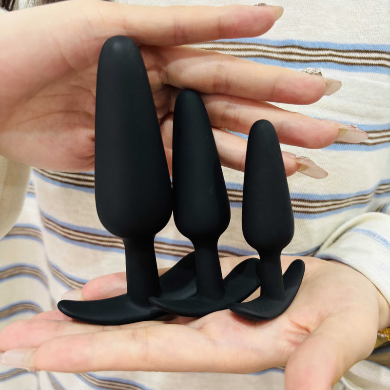 3pcs Silicone Prostate Massager Anal Butt Plug G-spot Dildo Sex Toy Women Men gallery
