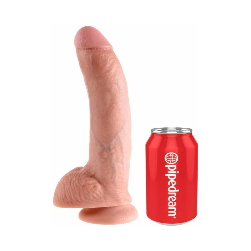 Pipedream King Cock 9in Cock w/ Balls Beige gallery