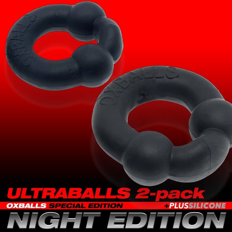 Oxballs Ultra Balls 2-Pack Male Penis Enhancer Cock Ring Set Night Edition gallery