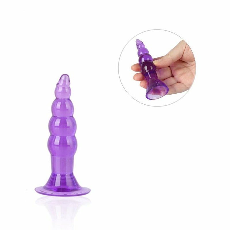 Soft Jelly Beginner Anal Beads Butt Plug Anal Sex Toys for Women Men Couples gallery
