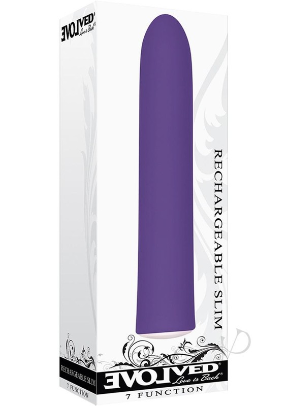 7 Function Rechargeable Slim Vibrator – Purple