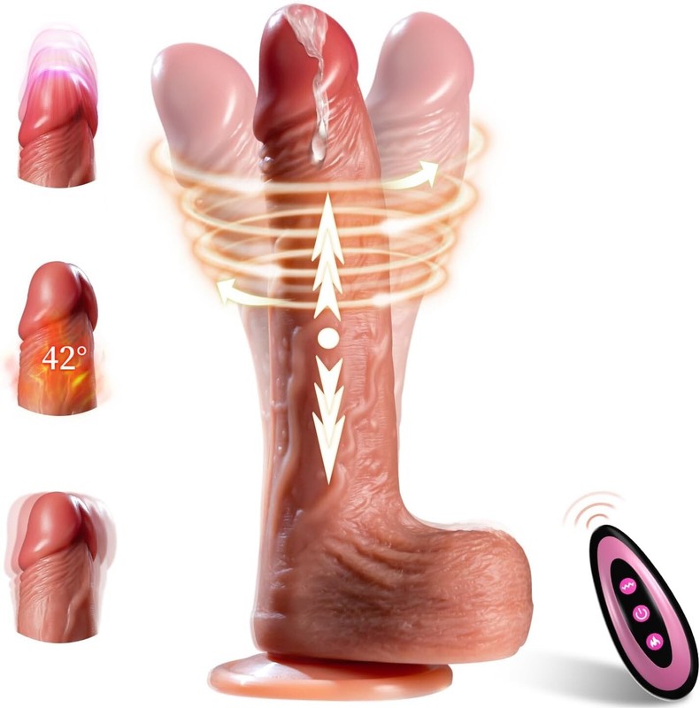 Long Dildo Thrusting Vibrator Massager Realistic Penis Dong Sex Toy for women