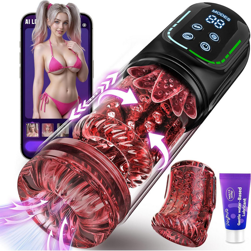 Male Masturbaters Automatic HandsFree Thrusting Cup Rotating Stroker Men Sex Toy
