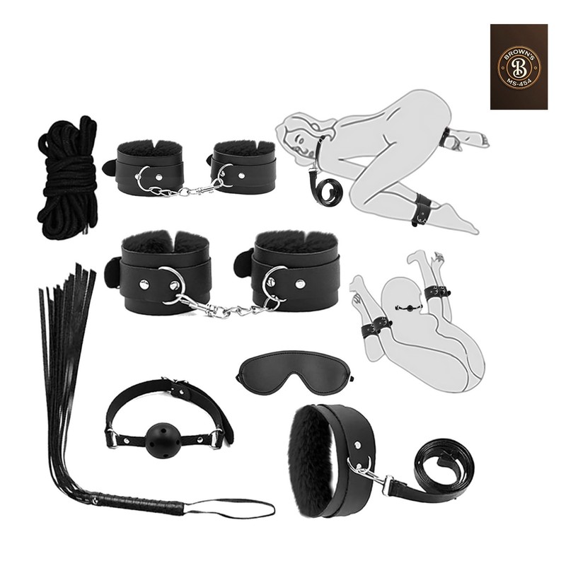 7-Pcs BDSM Kit for Beginners, Bondage Set for Couples