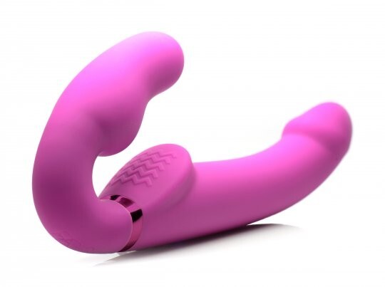 Remote Control Inflatable Vibrating Silicone Ergo Fit Strapless Strap On Pegging gallery