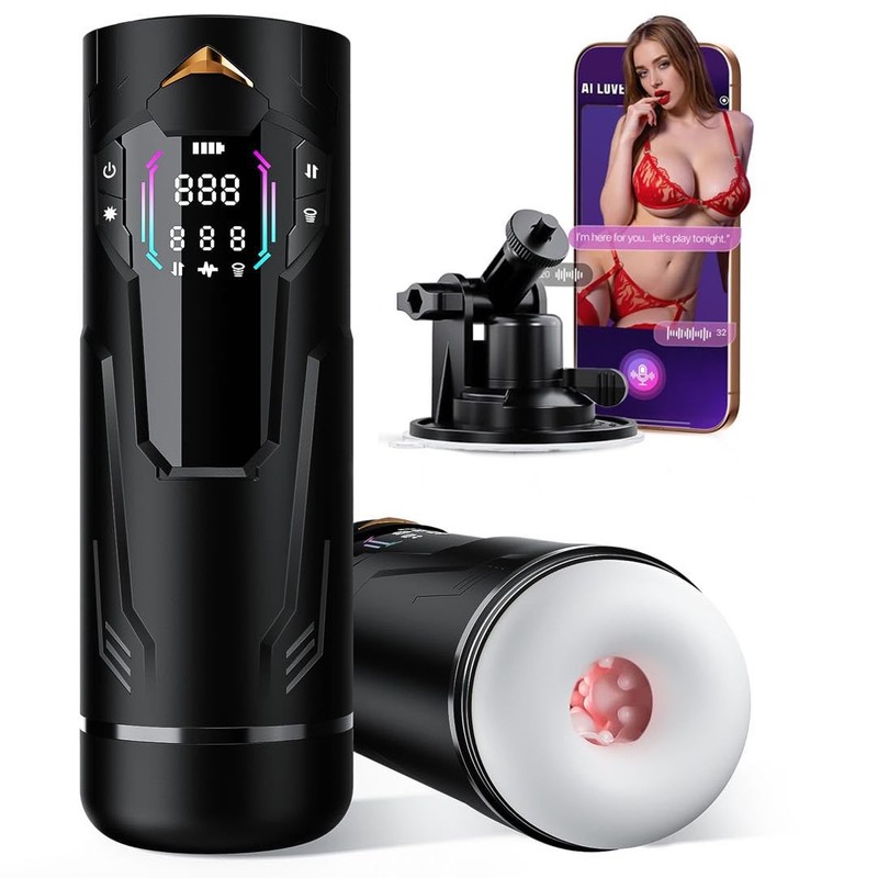 Uoffile Sex Toys for Men Male Masturbator AI APP Pocket Pussy Mens Sex Toy w…
