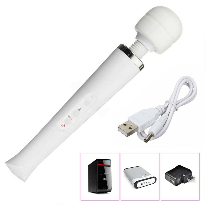 Female Massage Wand Vibrator USB Wireless 10 Speed Clit Orgasm Sex Toy for Women