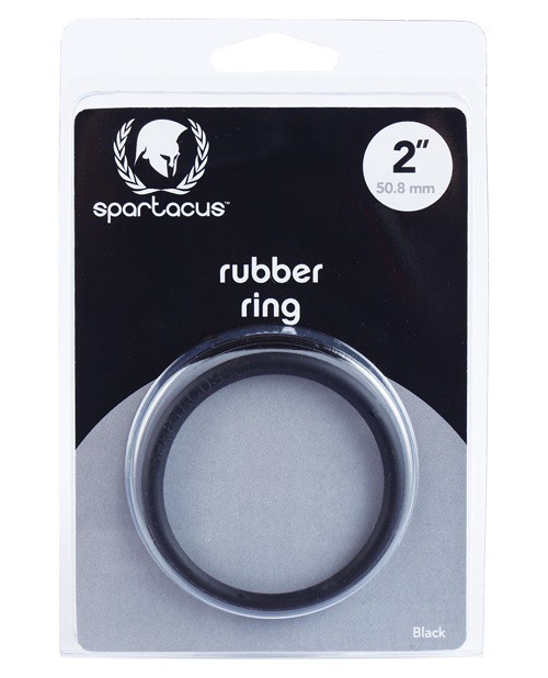 Spartacus Black Rubber Male Penis Ring Enhancer – 2 Inches