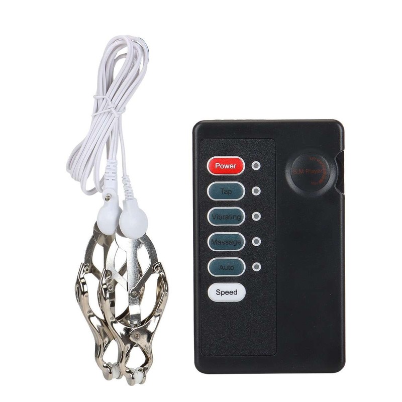 Adult Women Shock Nipple Clamps Electric Breast Clip Clit Clamp SM BDSM Toy NEW gallery