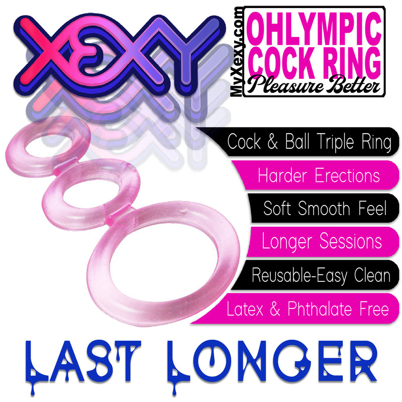 OhLYMPIC: Triple Cock & Ball Ring Penis Dick Ring Enlarger ED Xexy Adult Sex Toy gallery