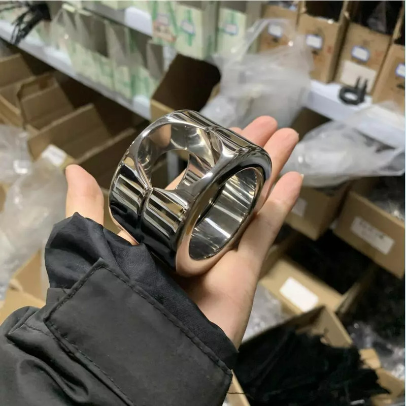 Heavy Duty Ball Stretcher Weight Stainless Steel Penis Cock Ring for Men Sex Toy gallery