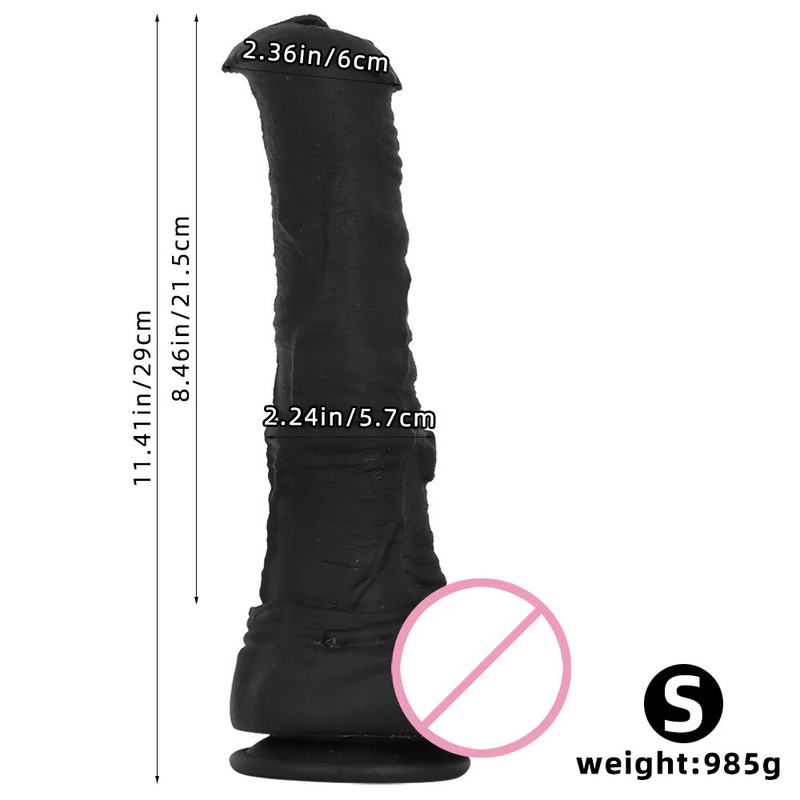 S/M/L Black Dildos Women Vagina Anus Masturbation Huge Anal Plug Buttplug Dilldo
