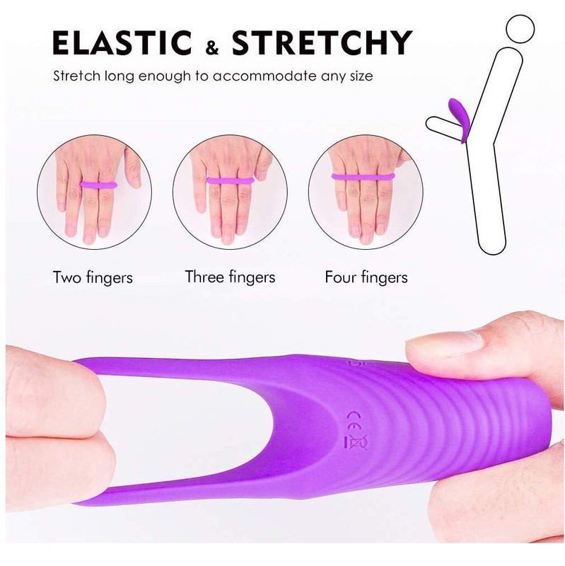 Vibrating Cock Rings Adjustable Penis Ring Silicone Rechargeable For Men Sex Toy gallery