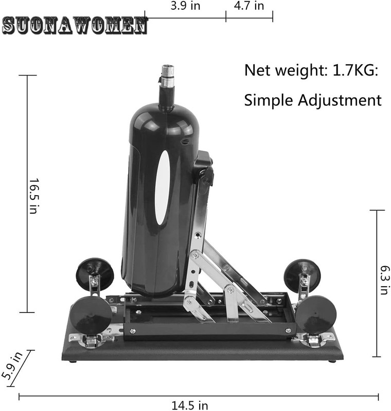 Updated Version Sex Machine Gun Black Dildo Automatic with 3XLR Suction Cup gallery
