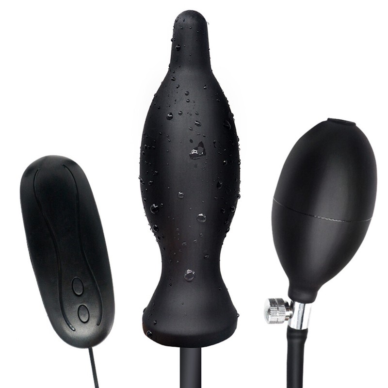 10 Speeds Large Inflatable Anal-Butt Plug Dildo-Expandable Pump-Vibrator-Sex-Toy gallery