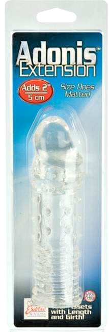 Adonis Extension Sleeve 2" Clear Nubby Penis Add On Male Enhancer Ribbed Sleeve gallery