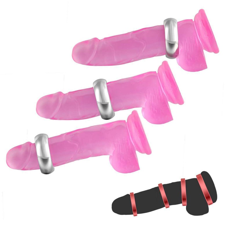 Male Heavy Duty Stainless Steel Cock Ring Penis Enhancer Band 1.6/1.8/2" Sex Toy gallery