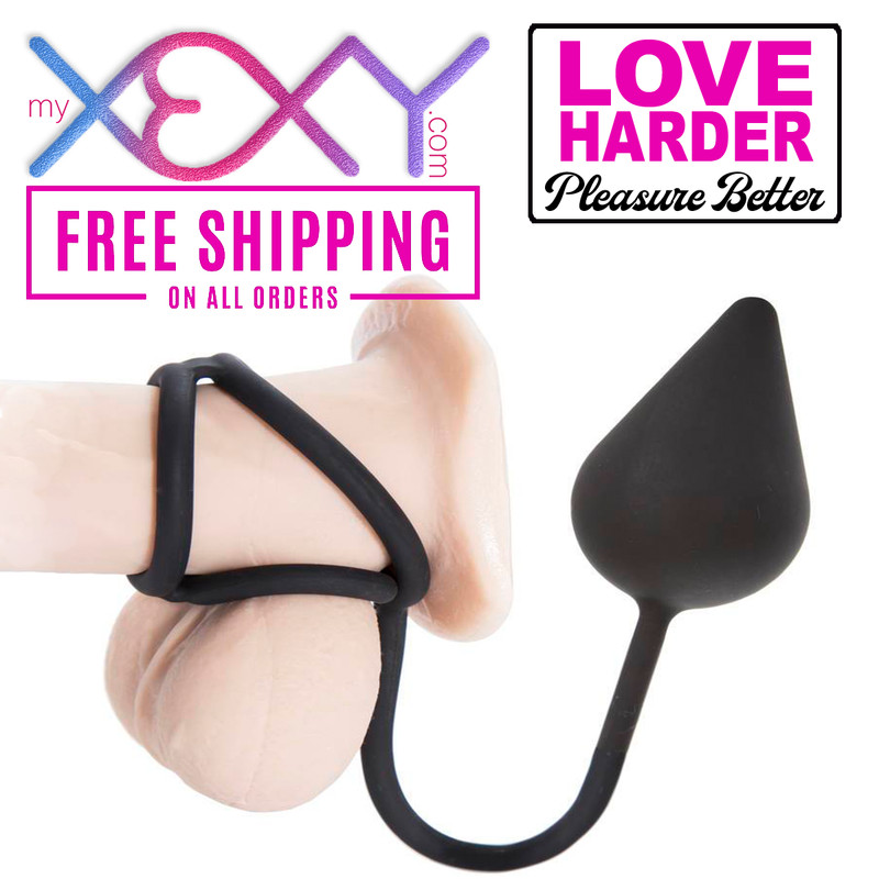 Knotty Triple Cock Ring Ball Restraint + Anal Plug Male Couples Adult Sex Toy