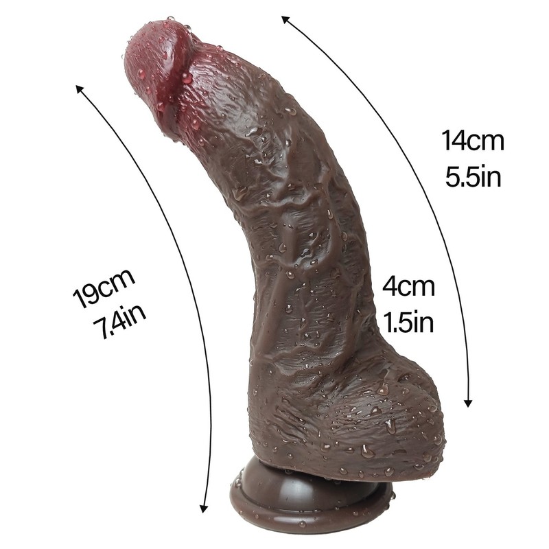 Black Silicone Realistic Big Dildo Cock Suction Cup Women Sex Toys Thick Dong