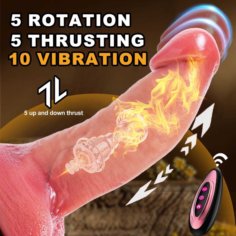 Big Huge Thrusting Dildo Rotating Prastate Massager Anal Sex Toys Women Remote gallery