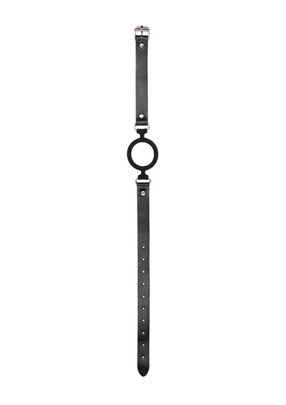Ouch! Silicone Ring Gag with Adjustable Bonded Leather Straps gallery