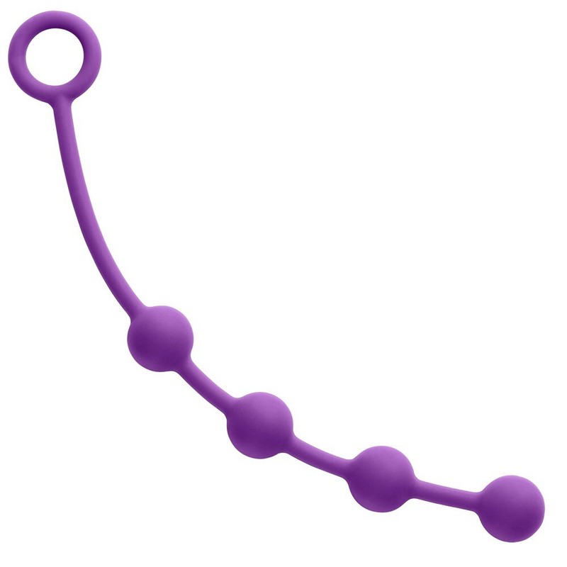 Cloud 9 Anal Play Silicone Anal Beads Small Plum - Anal Play gallery