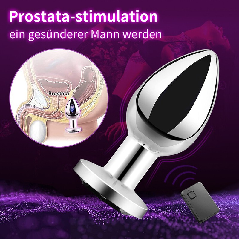Stainless Steel Anal Butt Plug G-spot Stimulate Dildo Vibrator Prostate Massager gallery