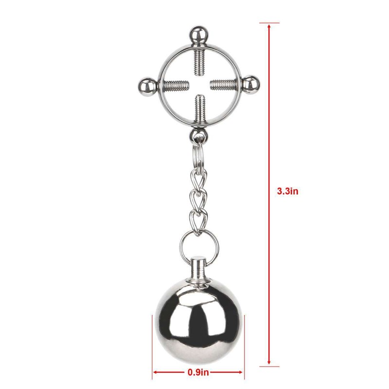 Breast Nipple Clamps Clip Weights Ball BDSM Torture Bondage Sex Toy Play Female gallery